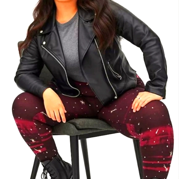 ❤️NWT VINTAGE TORRID FULL LENGTH LEGGING LAYERED PEBBLES CELESTIAL PRINT SIZE 2X - Picture 7 of 10